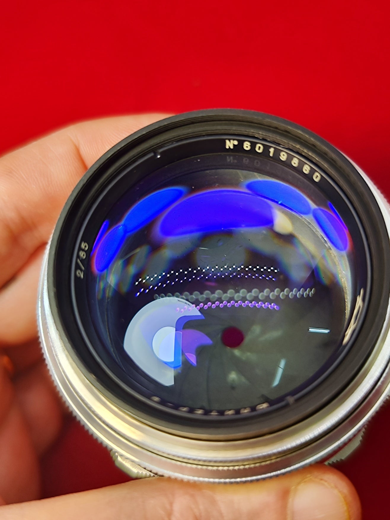 Early 1960 KMZ silver Jupiter-9 85mm f/2 SLR portrait lens M39 M42