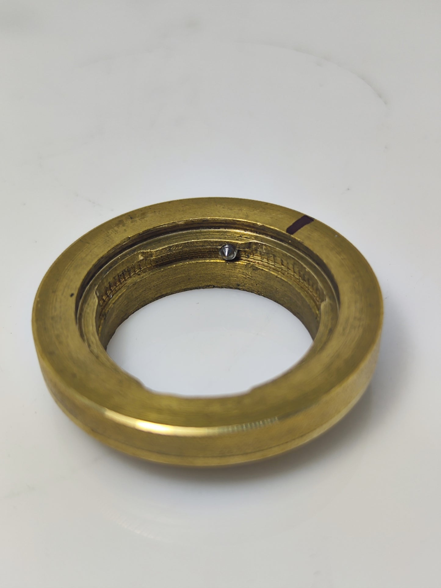 Custom adapter for use on Russian Rubin-1 zoom lens. M42 + Arri PL.