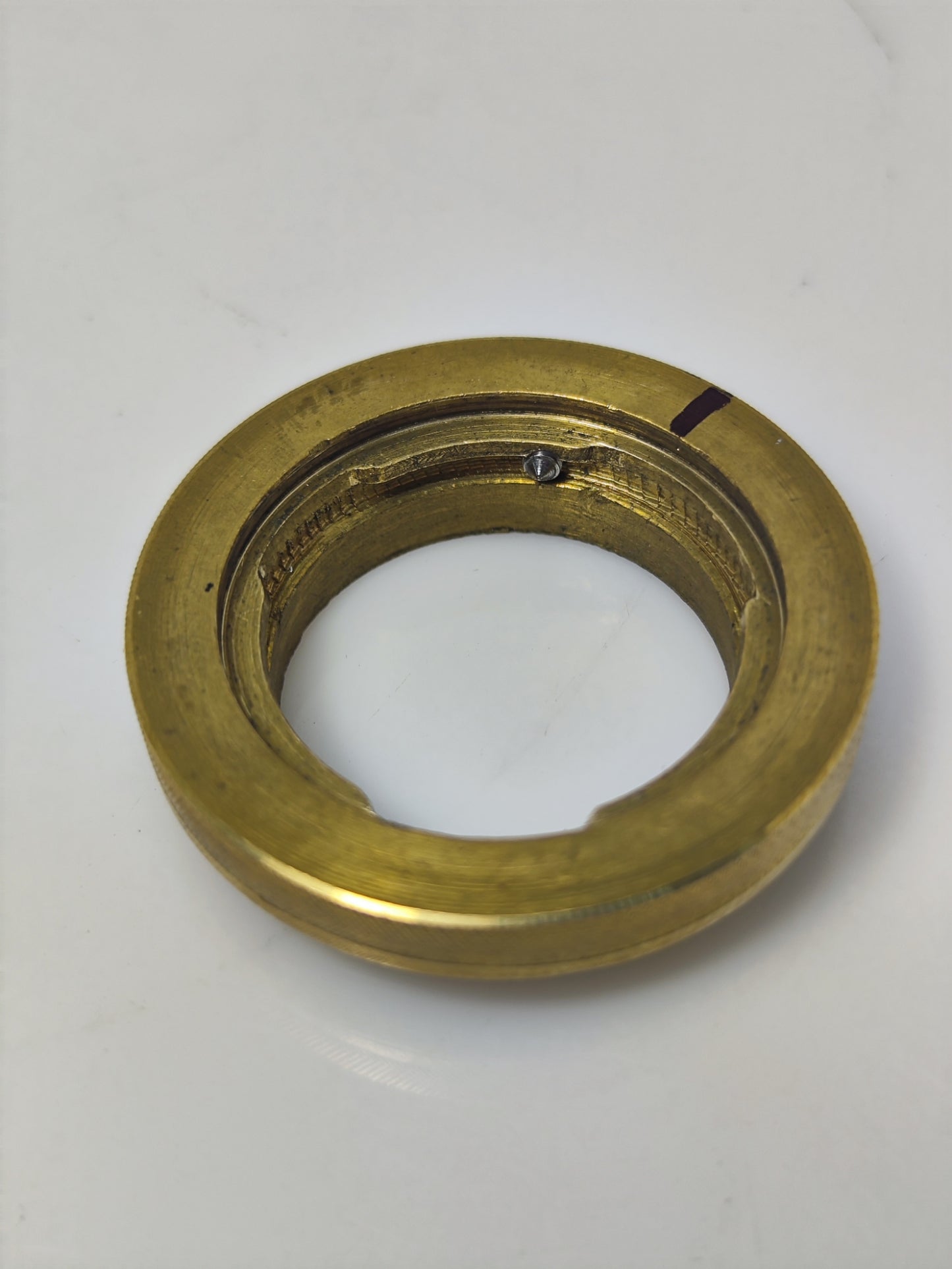 Custom adapter for use on Russian Rubin-1 zoom lens. M42 + Arri PL.