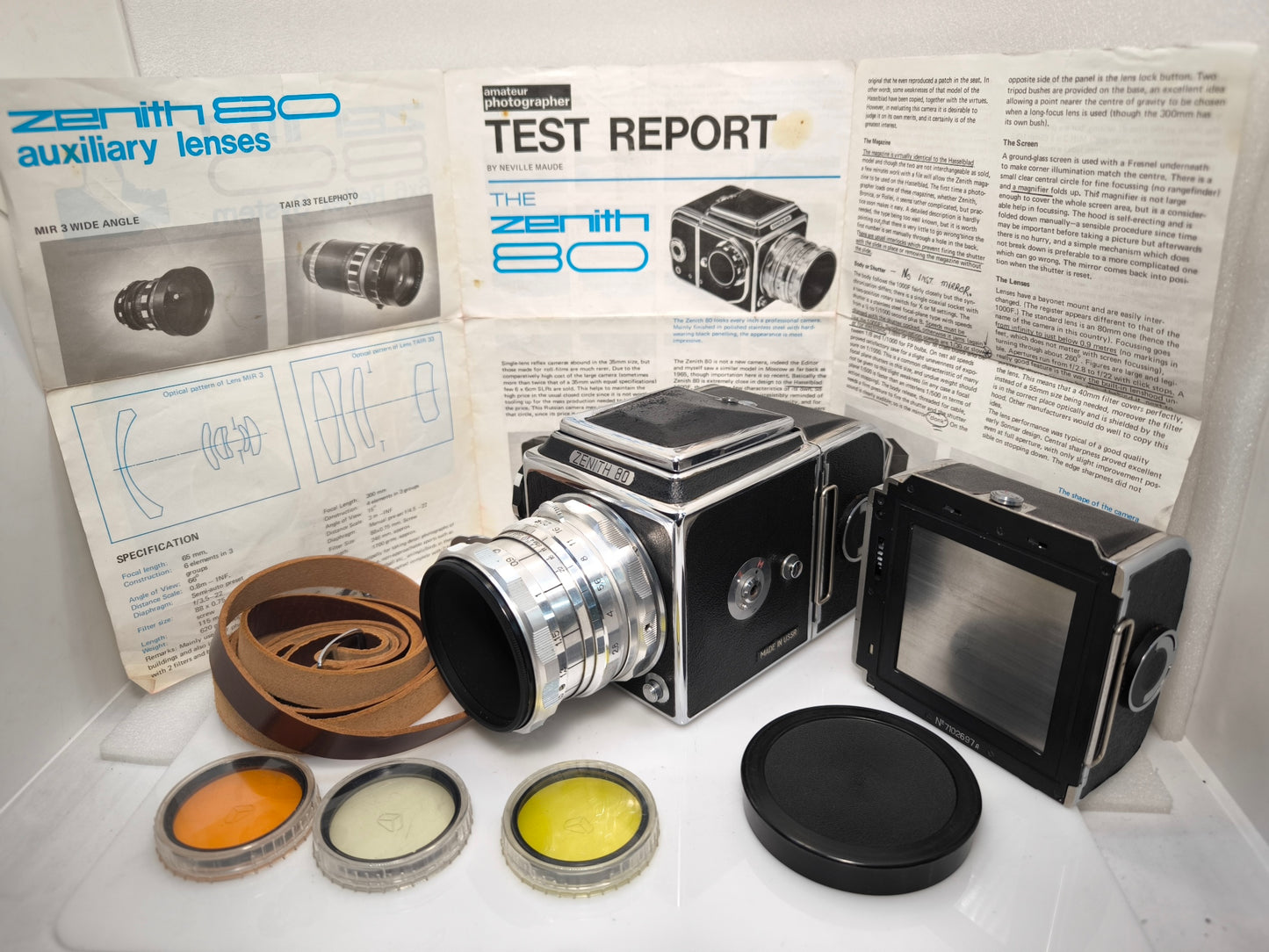 Absolutely RARE Zenith-80 CLA'd 6x6 camera collectors item Salut Kiev-88 EXPORT