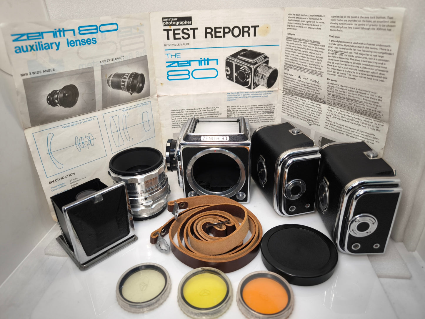 Absolutely RARE Zenith-80 CLA'd 6x6 camera collectors item Salut Kiev-88 EXPORT