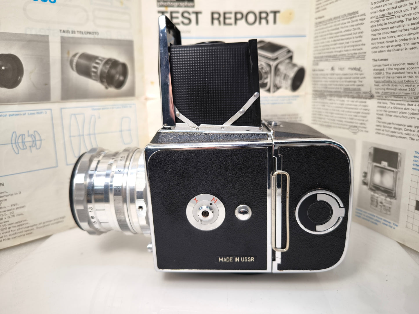 Absolutely RARE Zenith-80 CLA'd 6x6 camera collectors item Salut Kiev-88 EXPORT