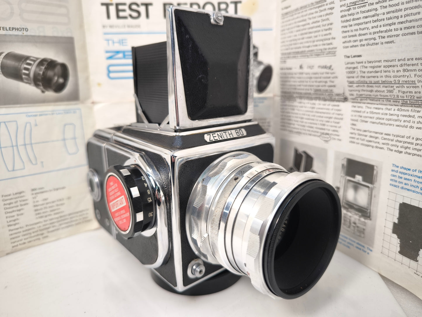 Absolutely RARE Zenith-80 CLA'd 6x6 camera collectors item Salut Kiev-88 EXPORT