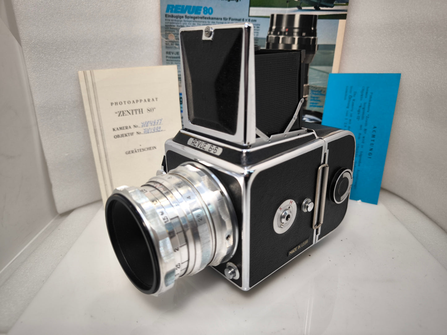 Absolutely RARE Revue 6•6 CLA 6x6 camera collectors item Salut Zenith-80 EXPORT Kiev-88 USSR
