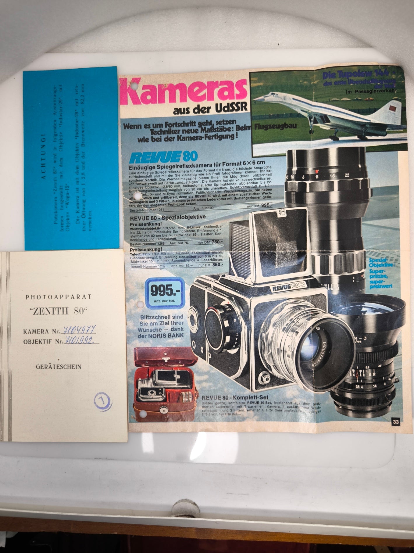 Absolutely RARE Revue 6•6 CLA 6x6 camera collectors item Salut Zenith-80 EXPORT Kiev-88 USSR