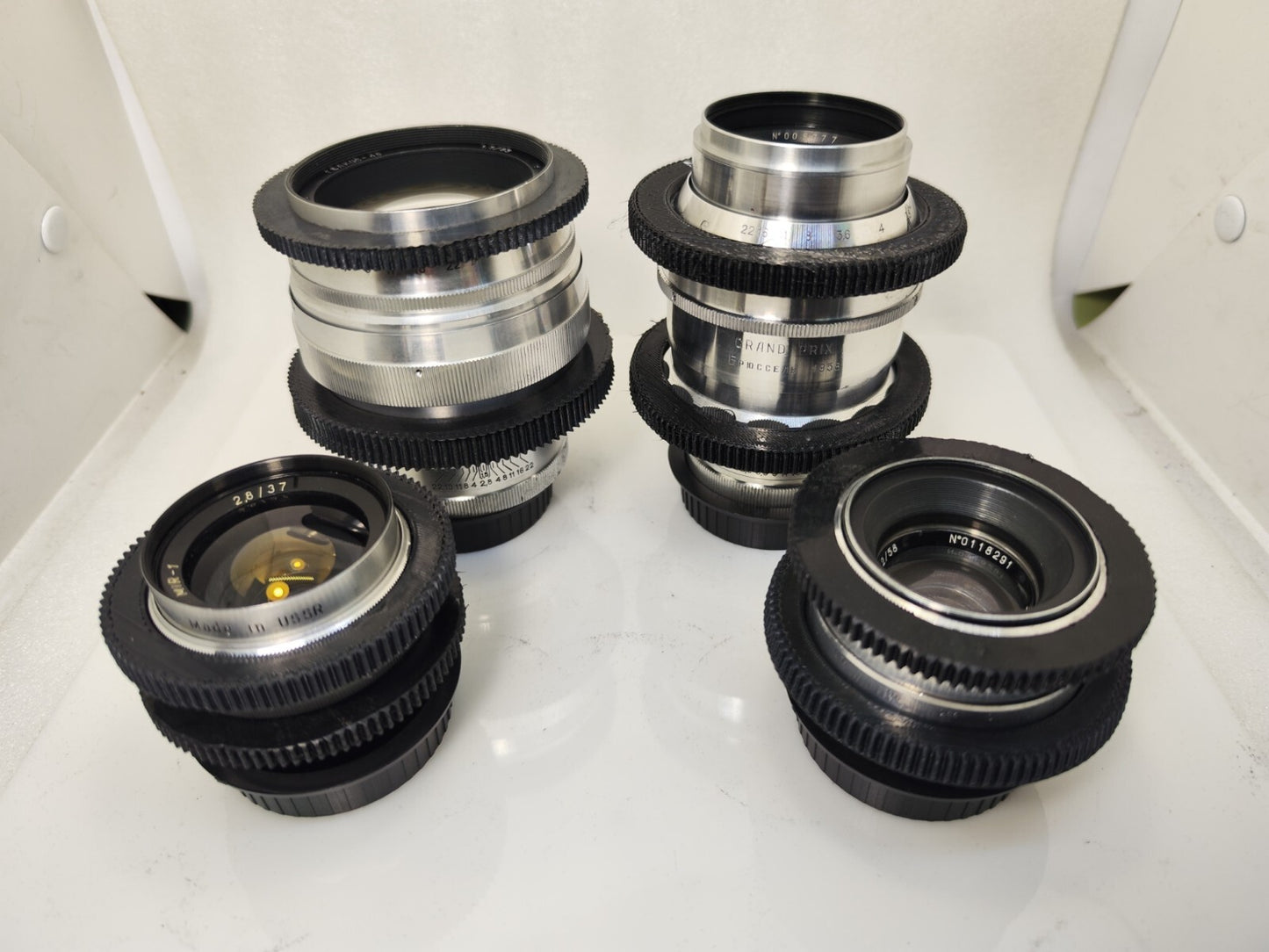 SILVER Cine Mod Lens Set 37/50/58/85/135mm Arri PL Canon EF Sony E MFT 4/3