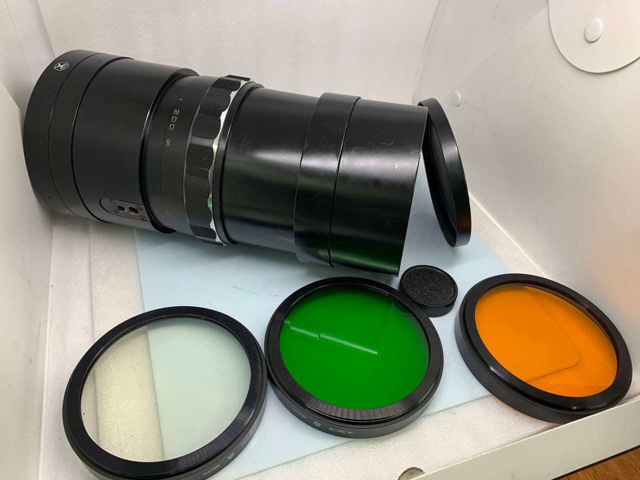 Soviet lens MTO-1000A 1100mm f/10.5 M42 Telephoto lens Mirror Maksutov