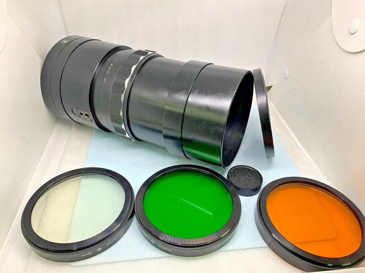 Soviet lens MTO-1000A 1100mm f/10.5 M42 Telephoto lens Mirror Maksutov