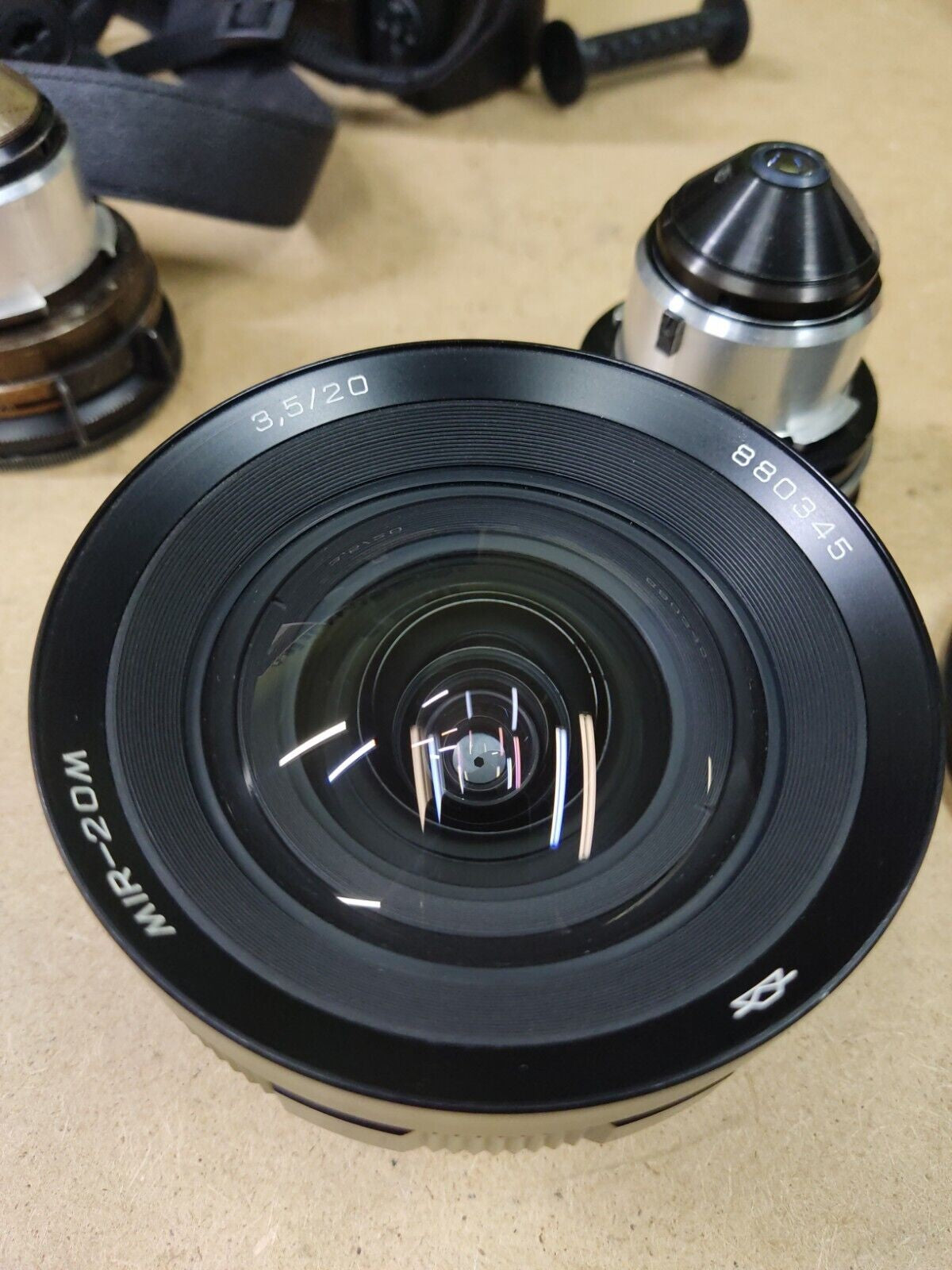Set of best soviet lenses Mir-20M Helios 40-2 Mir-10A Cyclop