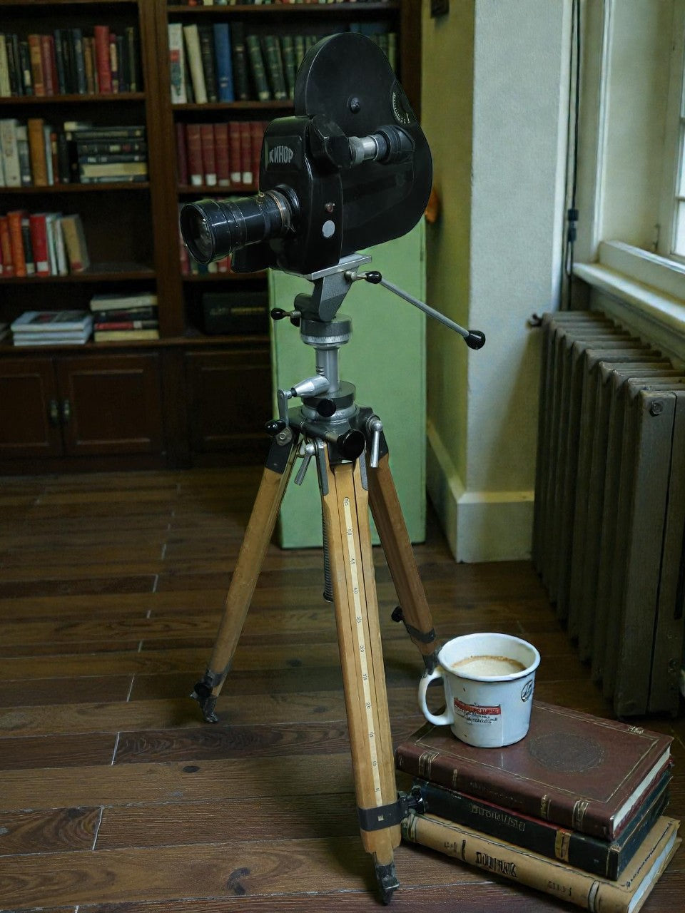 Wooden Tripod Telescopic Lift FKD 100-200cm Konvas Kinor Movie Cameras Berlebach