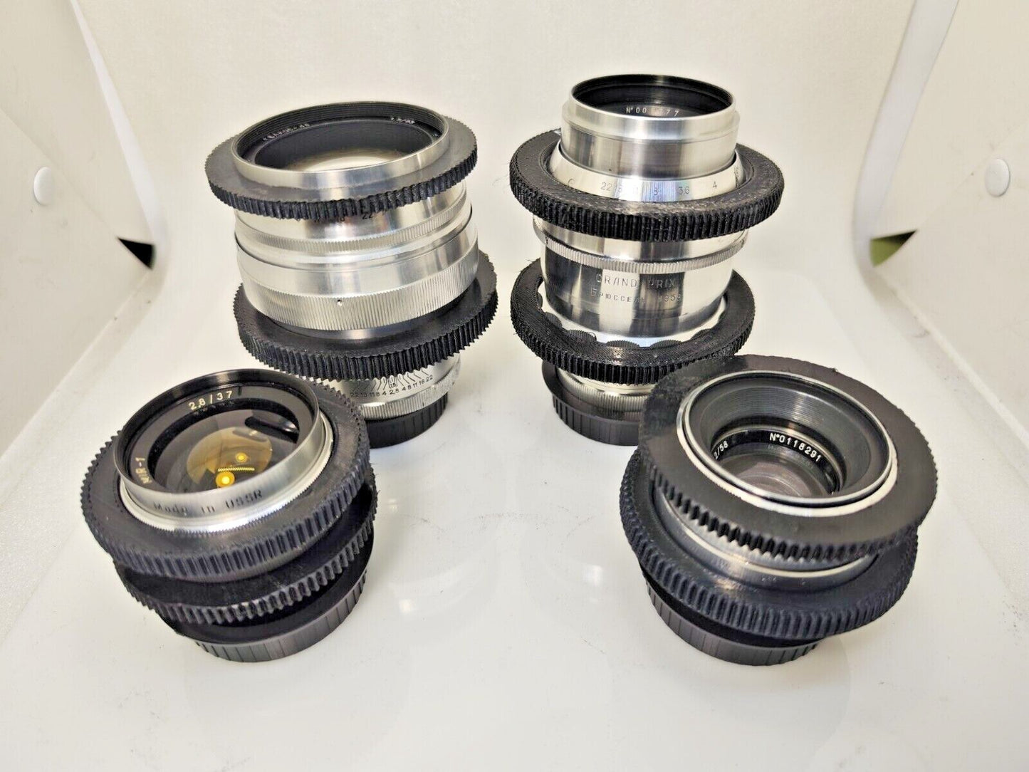 SILVER Cine Mod Lens Set 37/50/58/85/135mm Arri PL Canon EF Sony E MFT 4/3