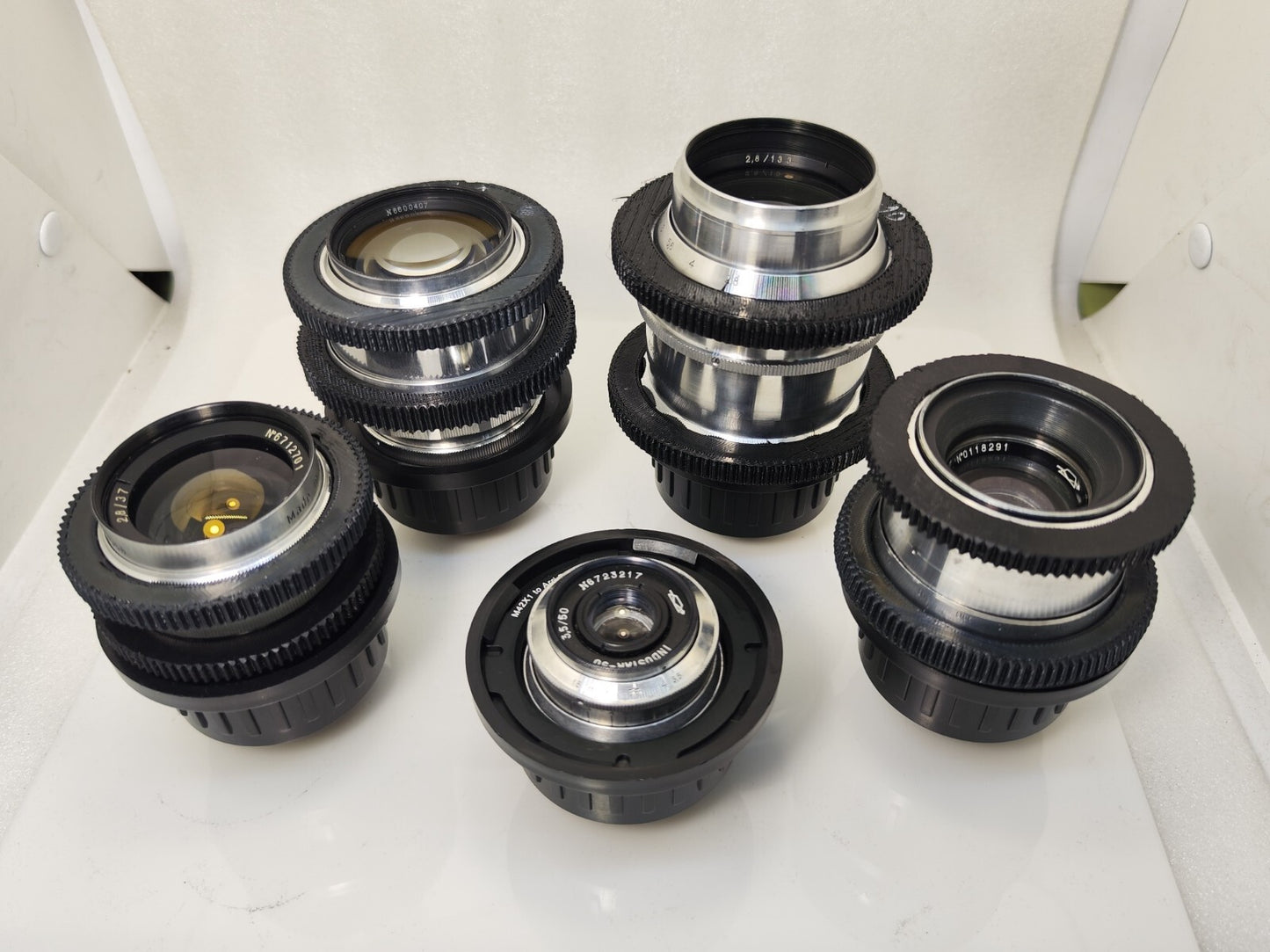 SILVER Cine Mod Lens Set 37/50/58/85/135mm Arri PL Canon EF Sony E MFT 4/3