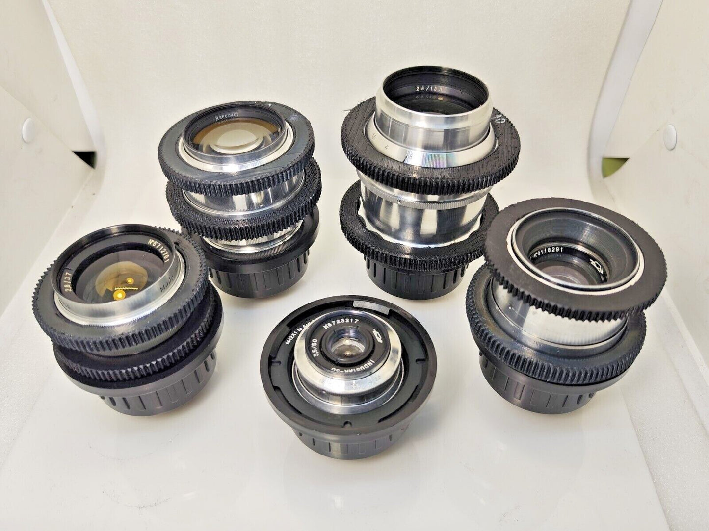 SILVER Cine Mod Lens Set 37/50/58/85/135mm Arri PL Canon EF Sony E MFT 4/3