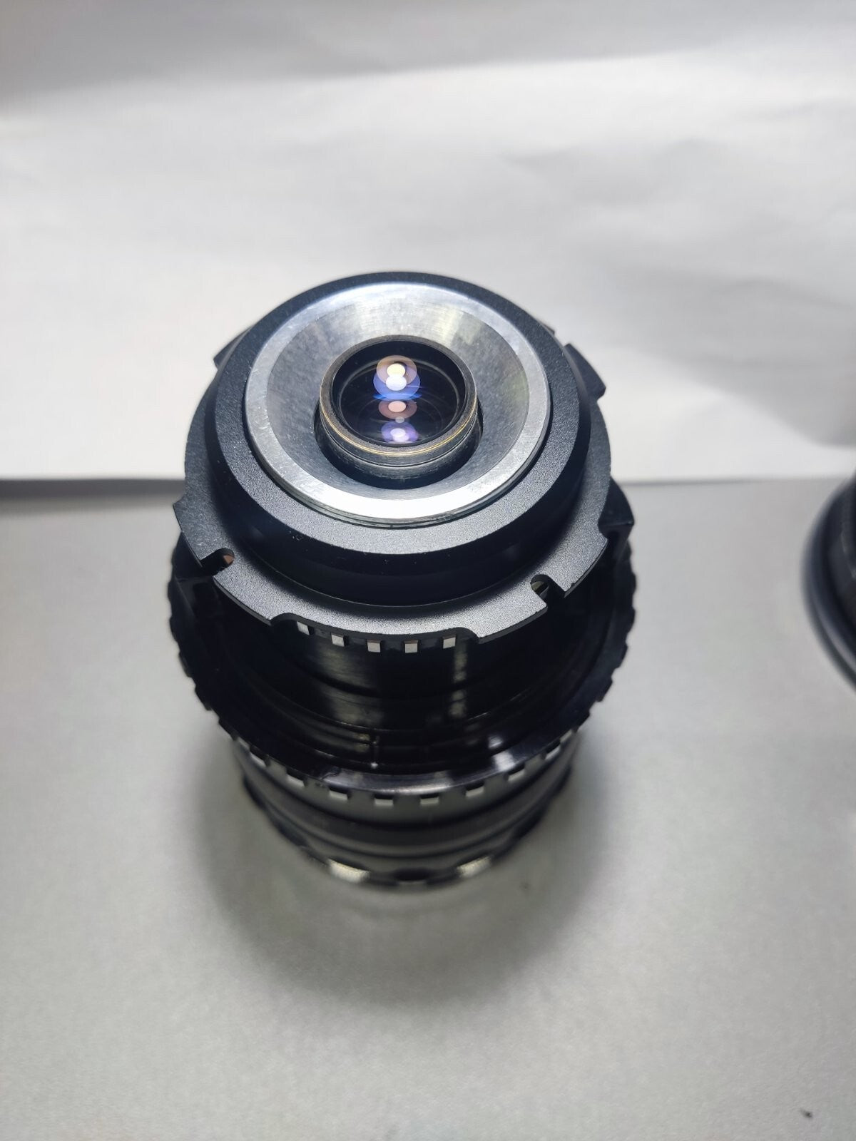 Custom adapter for use on Russian Rubin-1 zoom lens. M42 + Arri PL.