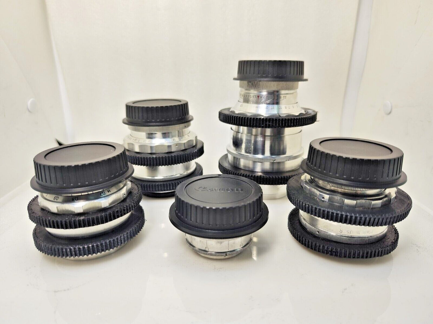 SILVER Cine Mod Lens Set 37/50/58/85/135mm Arri PL Canon EF Sony E MFT 4/3