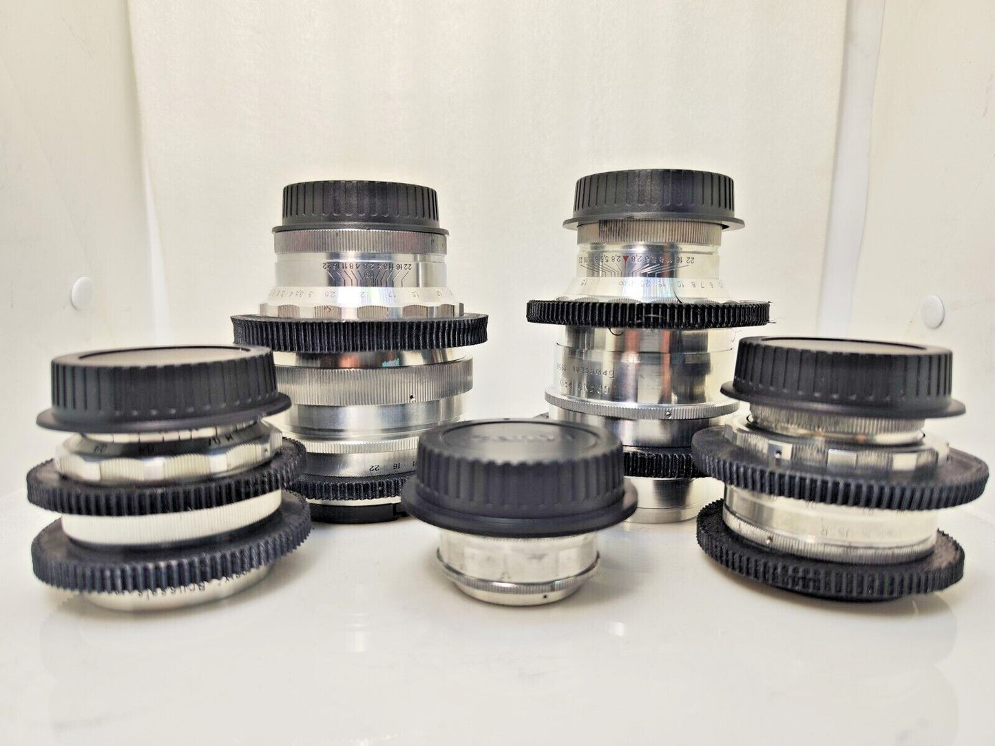 SILVER Cine Mod Lens Set 37/50/58/85/135mm Arri PL Canon EF Sony E MFT 4/3
