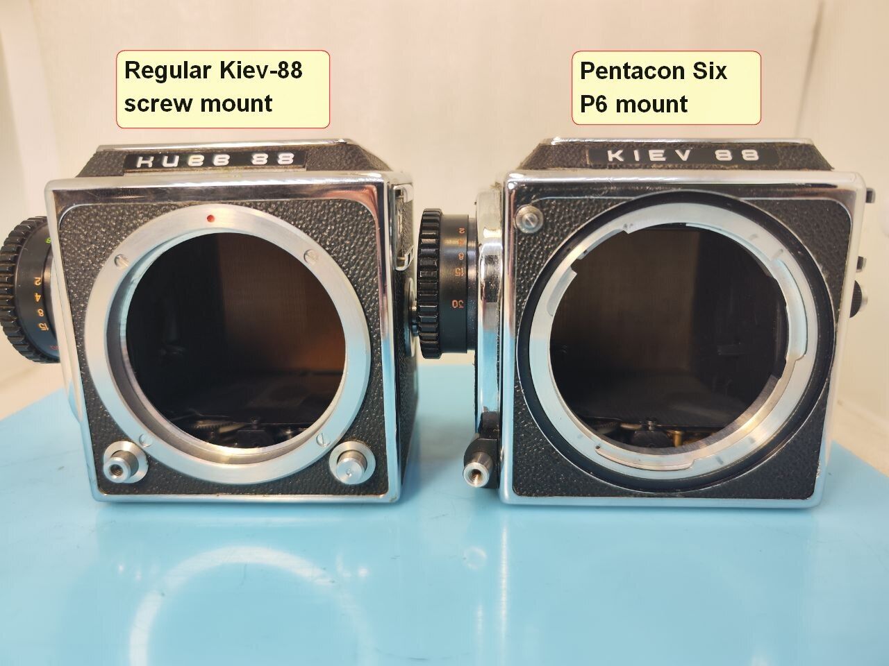 Kiev-88CM MLU conversion Pentacon Six mount CLA Arax Medium Format Hasselblad