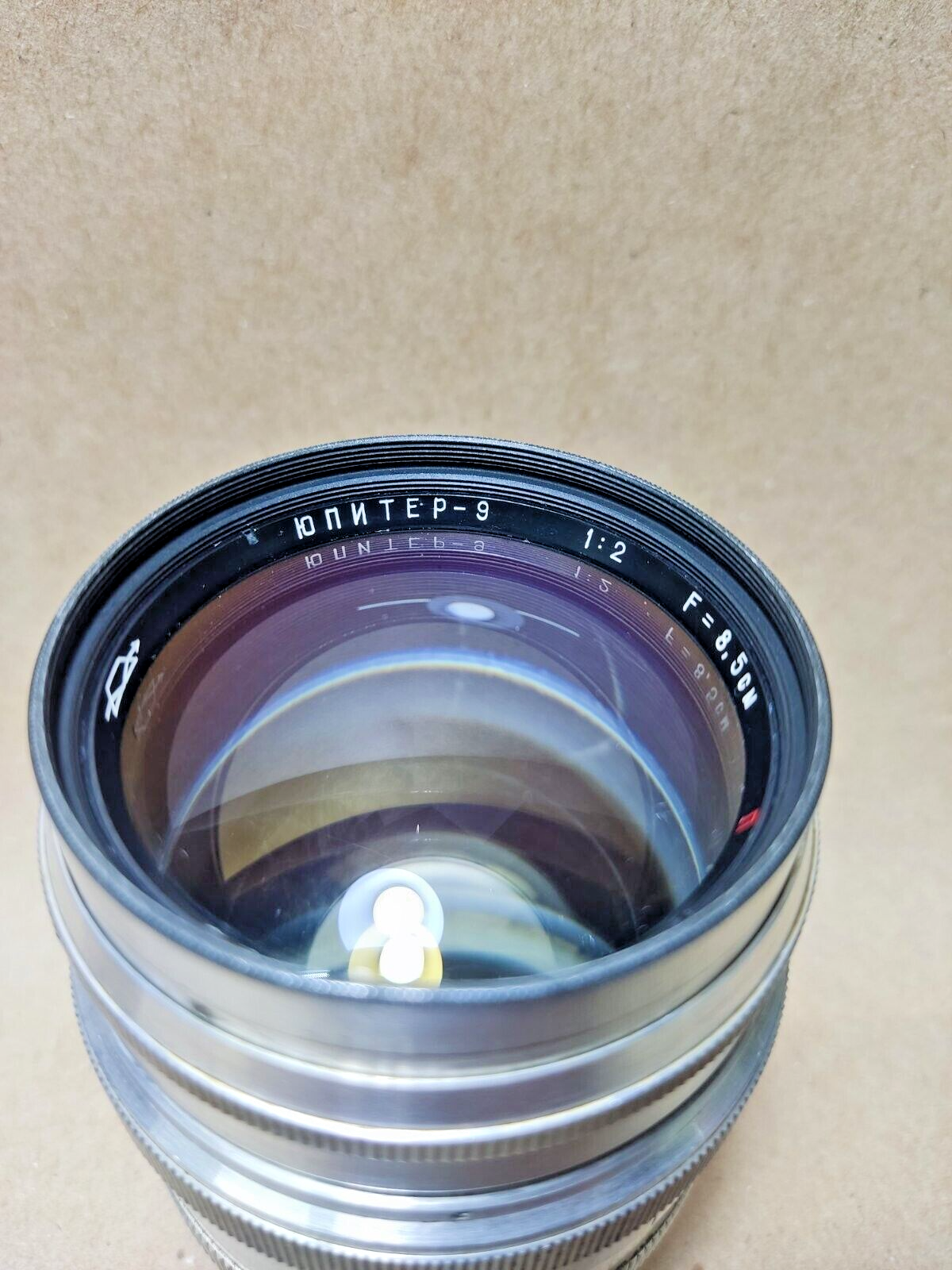 1950s KMZ SILVER JUPITER-9 85mm f/2 red П portrait RF M39 LTM Leica or M42
