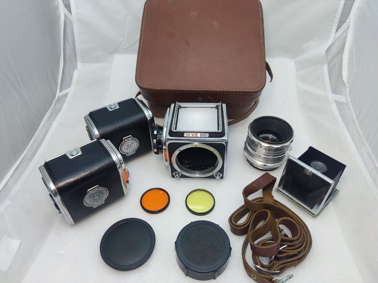 Absolutely RARE Revue 6•6 6x6 camera collectors item Salut Kiev-88 USSR EXPORT