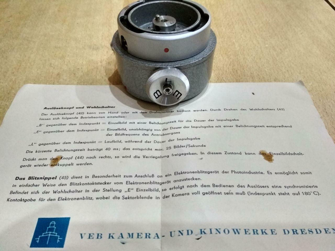 Pentaflex 16 AK16 Pentacon Single Image Switching Einzelbildschaltgerät TESTED