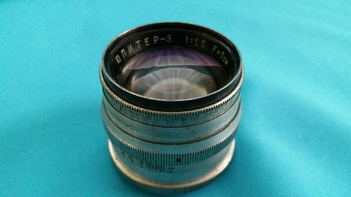 Jupiter-3 1.5/50 M39 L39 + Leica M adapter portrait lens Carl Zeiss Sonnar copy