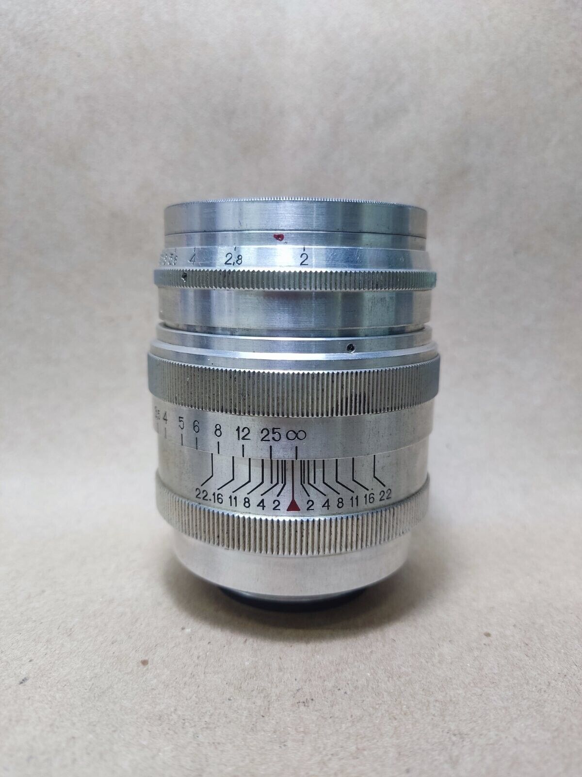 1950s KMZ SILVER JUPITER-9 85mm f/2 red П portrait RF M39 LTM Leica or M42